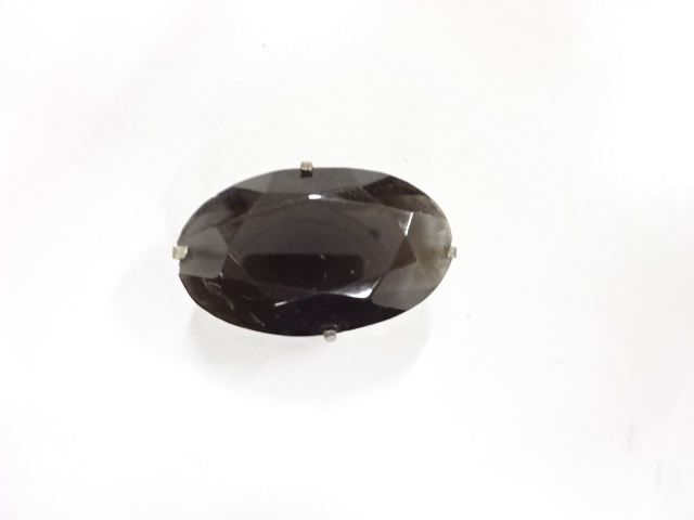  アンティーク　スモーキークォーツ　帯留め